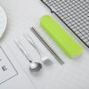 GROWSIR Alat Makan Sendok Garpu Sumpit Box Set Stainless Steel Sendok Set Souvenir FH004