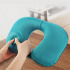 GROWSIR Bantal Leher Pompa Otomatis Traveling Inflatable Travel Neck Pillow XY063