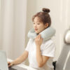 GROWSIR Bantal Leher Pompa Otomatis Traveling Inflatable Travel Neck Pillow XY063