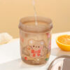 GROWSIR Botol Air Minum & Wadah Bekal Anak 2in1 550ml Karakter BPA FREE Anti Tumpah Free Sendok 054
