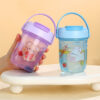 GROWSIR Botol Air Minum & Wadah Bekal Anak 2in1 550ml Karakter BPA FREE Anti Tumpah Free Sendok 054