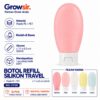 GROWSIR Botol Refill Silikon Travel 60ml | Tempat Sabun & Shampoo Mini Anti Bocor XY128