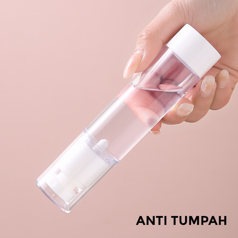 GROWSIR Botol Skincare Airless Pump Refill Travel Size Untuk Spray Serum Lotion Tebal Tersedia Dalam 4 Ukuran XY126