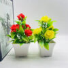 GROWSIR Bunga Mawar Plastik Tanaman Hias Artificial Aesthetic Mini Pot Rose Hiasan Ruang Tamu Estetik TH005