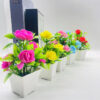 GROWSIR Bunga Mawar Plastik Tanaman Hias Artificial Aesthetic Mini Pot Rose Hiasan Ruang Tamu Estetik TH005