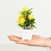 GROWSIR Bunga Mawar Plastik Tanaman Hias Artificial Aesthetic Mini Pot Rose Hiasan Ruang Tamu Estetik TH005