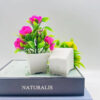GROWSIR Bunga Mawar Plastik Tanaman Hias Artificial Aesthetic Mini Pot Rose Hiasan Ruang Tamu Estetik TH005
