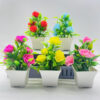 GROWSIR Bunga Mawar Plastik Tanaman Hias Artificial Aesthetic Mini Pot Rose Hiasan Ruang Tamu Estetik TH005