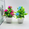 GROWSIR Bunga Mawar Plastik Tanaman Hias Artificial Aesthetic Mini Pot Rose Hiasan Ruang Tamu Estetik TH005