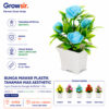 GROWSIR Bunga Mawar Plastik Tanaman Hias Artificial Aesthetic Mini Pot Rose Hiasan Ruang Tamu Estetik TH005