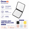 GROWSIR Cermin Lipat Mini Polos 2 Sisi Cermin Mini Portable Traveling Kaca Cermin Lipat Makeup MZ016