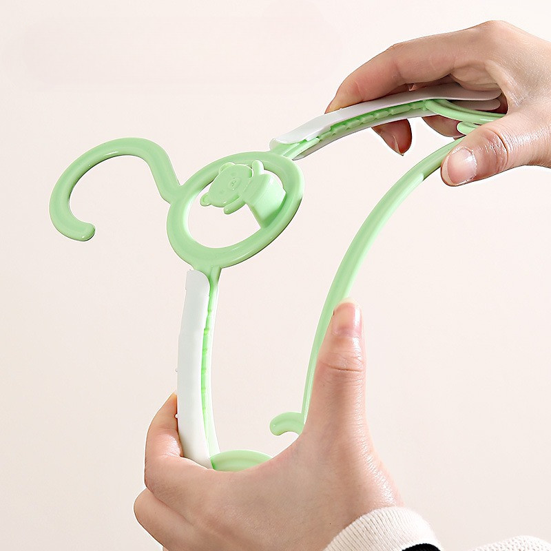 GROWSIR Gantungan Baju Anak Hanger Setelan Anak Ukuran Bisa Disetel XY116