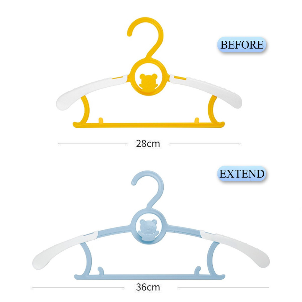 GROWSIR Gantungan Baju Anak Hanger Setelan Anak Ukuran Bisa Disetel XY116