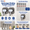GROWSIR Gantungan Dinding Tempel Tanpa Bor 2 Pcs | Hook Gantung Serbaguna Kuat | Kait Tempel untuk Rumah Kamar Dapur XY118