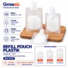 GROWSIR Kemasan Travel Pouch Plastik Kosong Refill Sabun Lotion Shampoo Skincare 30 50 100ml XY121