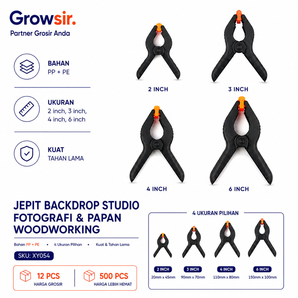 GROWSIR Klip Jepit Backdrop Studio Fotografi & Papan Woodworking Klip Plastik Spring Clamp Klem ABS Alat Penjepit XY054