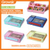 GROWSIR Kotak Makan Aesthetic 4 Sekat 1150ml Lunch Box Bekal Set Sendok Garpu FH081