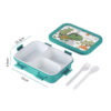 GROWSIR Kotak Makan Anak Motif Dino Astronot Bahan Tebal Food Grade Lunch Box Set Anti Tumpah FH090