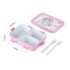 GROWSIR Kotak Makan Anak Motif Dino Astronot Bahan Tebal Food Grade Lunch Box Set Anti Tumpah FH090