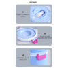 GROWSIR Kotak Makan / Bekal Bentuk Kue 2 Tingkat 1450ml Tebal Lunch Box Bekal Cake Set FH084