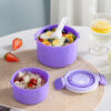 GROWSIR Kotak Makan / Bekal Bentuk Kue 2 Tingkat 1450ml Tebal Lunch Box Bekal Cake Set FH084