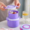 GROWSIR Kotak Makan / Bekal Bentuk Kue 2 Tingkat 1450ml Tebal Lunch Box Bekal Cake Set FH084