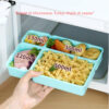 GROWSIR Kotak Makan Karakter 4 Sekat Besar 1150ml Bahan Tebal Food Grade Anti Campur Free Alat Makan