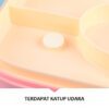 GROWSIR Kotak Makan Premium Anti Tumpah 3 Sekat 1400ml BPA FREE | Lunch Box Free Sendok + Garpu + Tempat Saus FH057