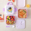 GROWSIR Kotak Makan Set 1150ml BPA FREE 2 Tingkat | Lunch Box Free Sendok + Botol Minum 400ml FH064