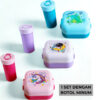 GROWSIR Kotak Makan Set 1150ml BPA FREE 2 Tingkat | Lunch Box Free Sendok + Botol Minum 400ml FH064