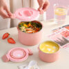GROWSIR Kotak Makan Stainless Steel Bertingkat | Lunch Box Anti Tumpah Kotak Makan Bekal Food Grade Microwave FH084-SS
