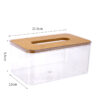 GROWSIR Kotak Tisu Estetik Motif Kayu Bambu Tissue Box Nordic Style Tempat Tisu Aesthetic XY065