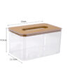 GROWSIR Kotak Tisu Estetik Motif Kayu Bambu Tissue Box Nordic Style Tempat Tisu Aesthetic XY065