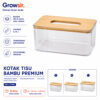 GROWSIR Kotak Tisu Estetik Motif Kayu Bambu Tissue Box Nordic Style Tempat Tisu Aesthetic XY065