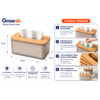GROWSIR Kotak Tisu Estetik Motif Kayu Bambu Tissue Box Nordic Style Tempat Tisu Aesthetic XY065
