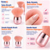 GROWSIR Kuas Makeup Foundation Brush Pink Brush Bedak Tabur Kuas Blush On High Quality MZ030