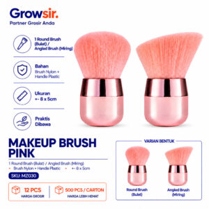 GROWSIR Kuas Makeup Foundation Brush Pink Brush Bedak Tabur Kuas Blush On High Quality MZ030