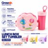 GROWSIR Lunch Box Anak Set Tumbler Food Grade Kotak Makan Sekat Microwave Safe Bekal Sekolah Karakter FH074
