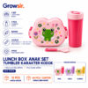 GROWSIR Lunch Box Anak Set Tumbler Karakter Kodok | Kotak Makan Sekat Food Grade Microwave Safe Bekal Sekolah FH076