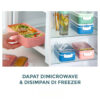 GROWSIR Lunch Box BPA FREE Kotak Bekal Anti Tumpah 2 Tingkat 1600ml / 800ml Kotak makan Wadah Bekal FREE Sendok Garpu Tempat Saus FH030