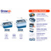 GROWSIR Lunch Box BPA FREE Kotak Bekal Anti Tumpah 2 Tingkat 1600ml 800ml Kotak makan Wadah Bekal FREE Sendok Garpu Tempat Saus FH032