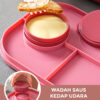 GROWSIR Lunch Box BPA FREE Kotak Bekal Anti Tumpah 3 Sekat 1300ml Kotak makan Wadah Bekal GRATIS Sendok Garpu Tempat Saus FH040