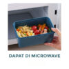 GROWSIR Lunch Box BPA FREE Kotak Bekal Anti Tumpah 4 Sekat 1200ml Bisa dilepas Kotak makan Wadah Bekal FREE Sendok Garpu Tempat Saus FH041