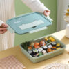 GROWSIR Lunch Box Jepang Bento Anti Tumpah 1400ml Tempat Makan Anak Kotak Bekal Free Sendok Garpu FH072