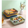 GROWSIR Lunch Box Jepang Bento Anti Tumpah 1400ml Tempat Makan Anak Kotak Bekal Free Sendok Garpu FH072