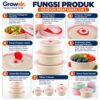 GROWSIR Mangkuk Kedap Udara 3 in 1 Kotak Pengawet Dengan Penutup Gandum Mangkok Berkapasitas Besar Souvenir Hadiah PZ009
