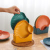 GROWSIR Piring Kerang Aesthetic Wheat Straw Plate Wadah Saji Buah & Snack PZ002