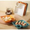 GROWSIR Piring Makan 2 in 1 Tempat Saus Kecap Bahan Tebal Serbaguna Tempat Snack BPA FREE PZ001