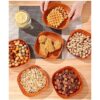 GROWSIR Piring Serbaguna Motif Kayu Rounded Square | Tempat Sayur Sajian Makan Dessert Snack | Ringan & Elegan PZ024