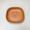 GROWSIR Piring Serbaguna Motif Kayu Rounded Square | Tempat Sayur Sajian Makan Dessert Snack | Ringan & Elegan PZ024